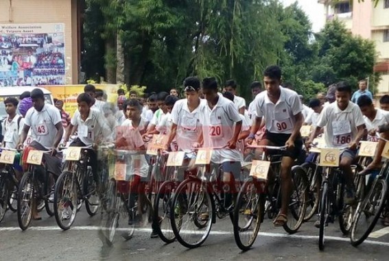 ONGC kicked off bicycle race on Sunday ONGC kicked off bicycle race on Sunday